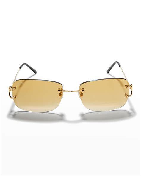 sunglasses cartier man|cartier rimless sunglasses men's.